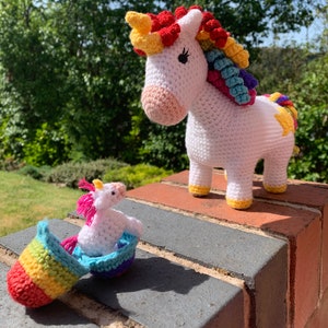 Unicorn with Hatching Baby Crochet Pattern image 8