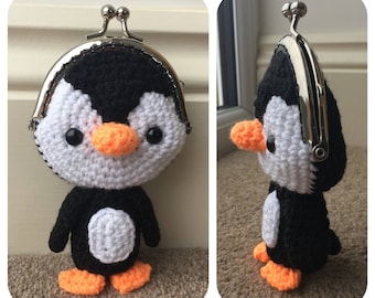 Penguin Coin Purse Crochet Pattern