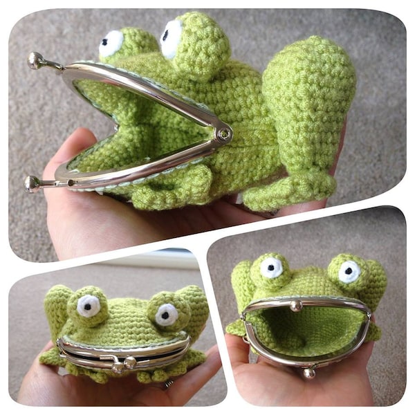 Patron de porte-monnaie grenouille au crochet