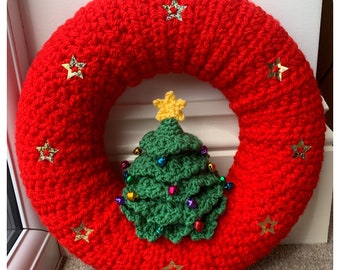 Christmas Tree Wreath Crochet Pattern