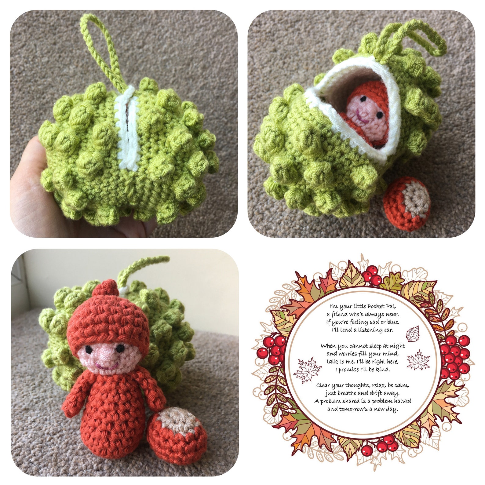 Conker Shell Pocket Pal Crochet Pattern - Etsy UK