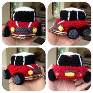 Mini Car Coin Purse Crochet Pattern