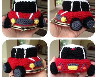 Mini Car Coin Purse Crochet Pattern