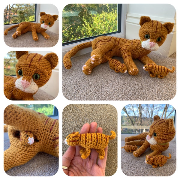 Cat with Kittens Crochet Pattern