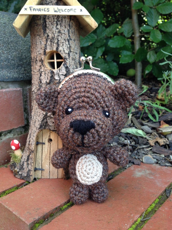 Teddy Bear Coin Purse Crochet Pattern