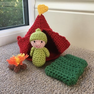 3 PATTERN BUNDLE - Camping, Seedling & Raspberry Pocket Pal Crochet ...