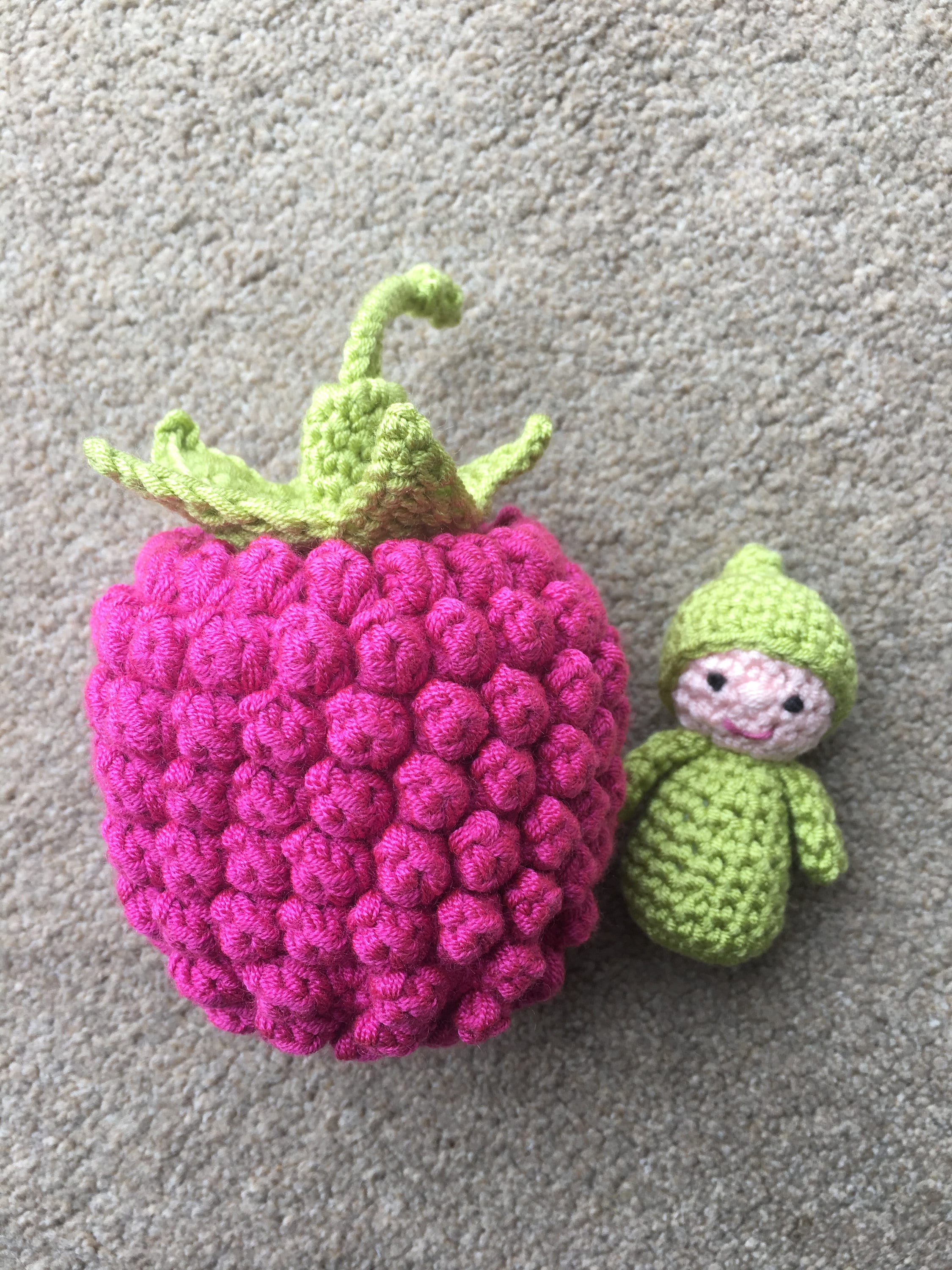 Raspberry Pocket Pal Crochet Pattern | Etsy UK
