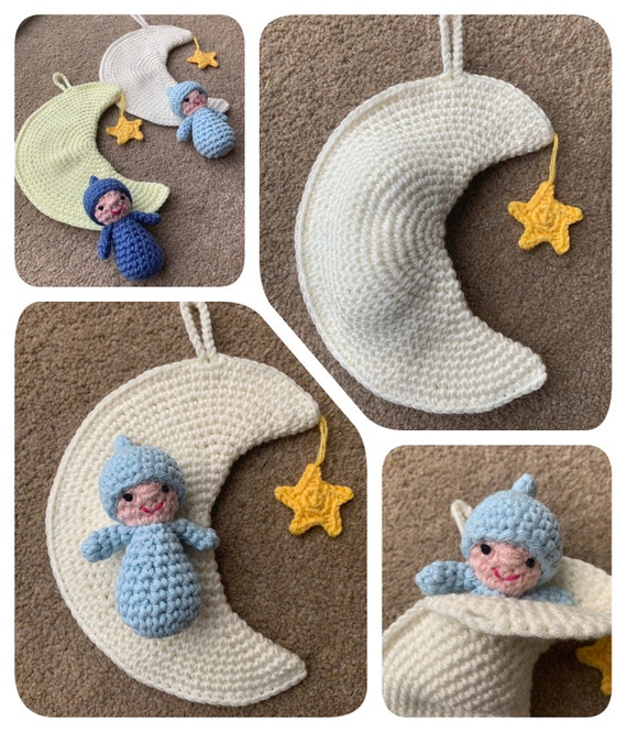 【Milky】ブルームーンストーンのおばけちゃん形オルゴ☆他９点 Moon Pocket Pal Crochet Pattern - Etsy