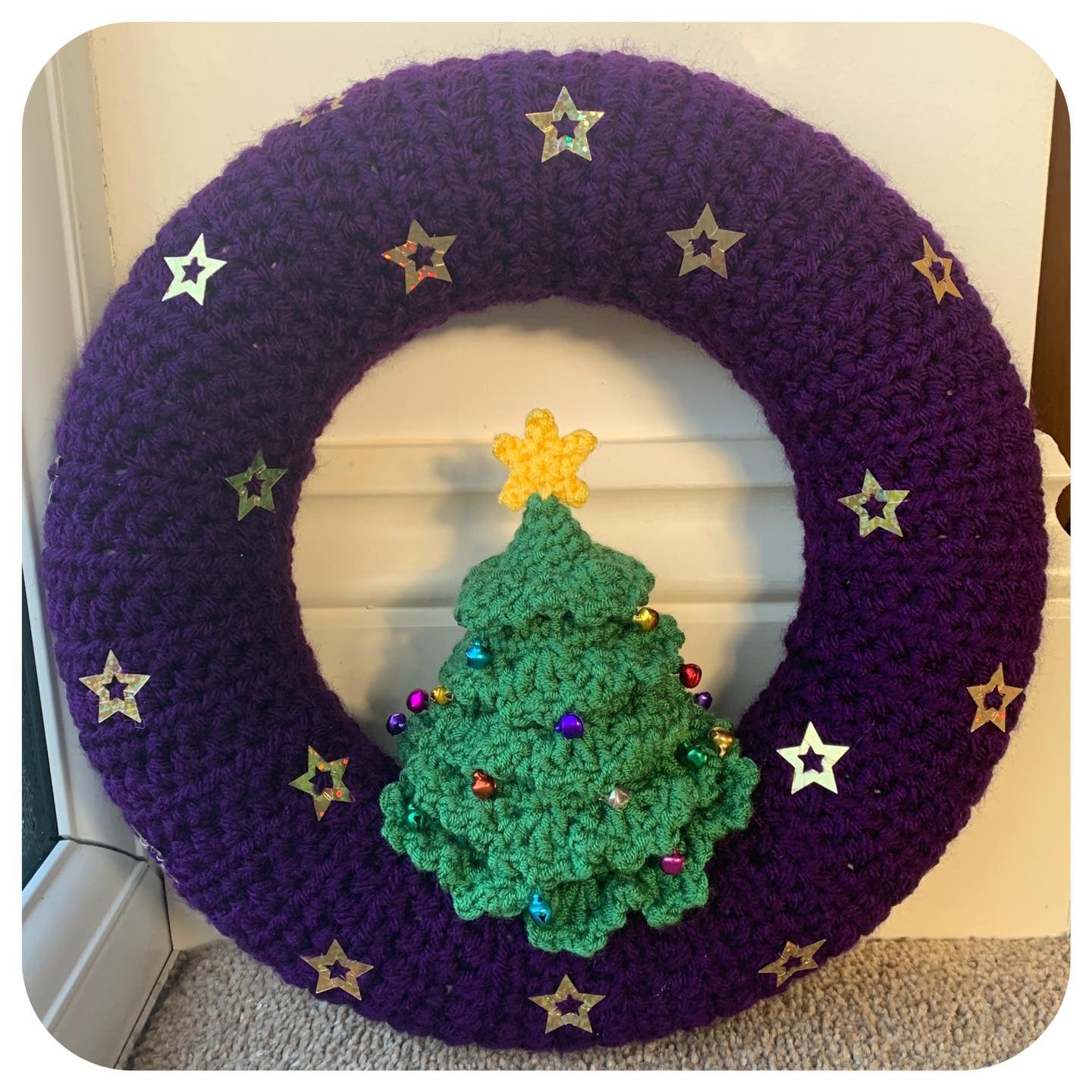 クリスマスツリーリースのかぎ針編みパターン - Etsy 日本