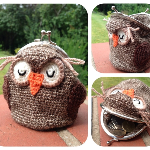 Sleepy Owl Coin Purse Crochet Pattern