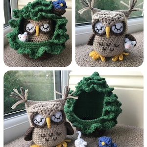 Owl in a Tree Playset Crochet Pattern