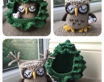 Owl in a Tree Playset Crochet Pattern