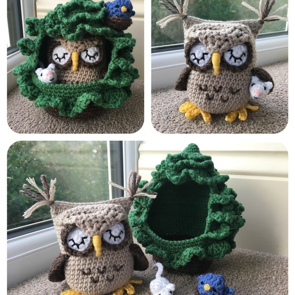 Owl in a Tree Playset Crochet Pattern