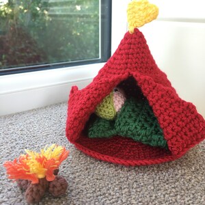 3 PATTERN BUNDLE - Camping, Seedling & Raspberry Pocket Pal Crochet ...