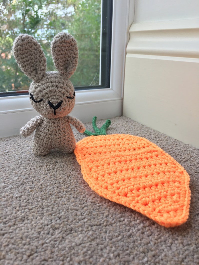 Rabbit in a Carrot Sleeping Bag Crochet Pattern Etsy