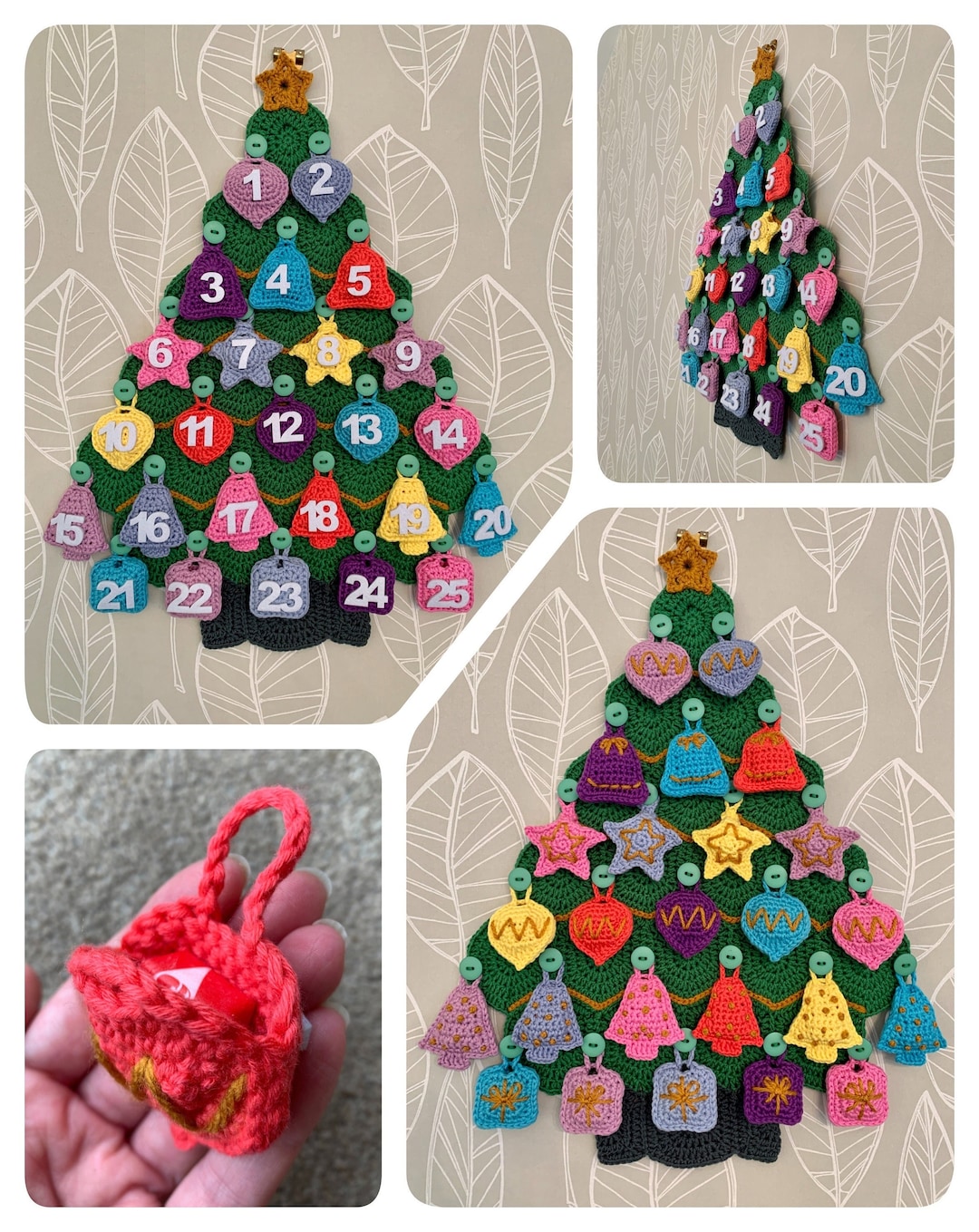 Christmas Tree Advent Calendar Crochet Pattern