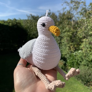 Seagull with Hatching Chick Crochet Pattern