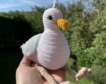 Seagull with Hatching Chick Crochet Pattern