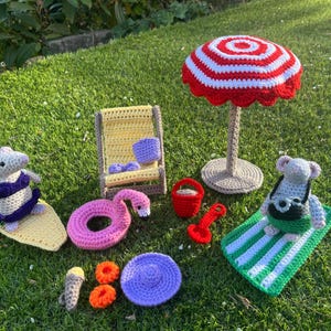 マウスビーチセットのかぎ針編みパターン