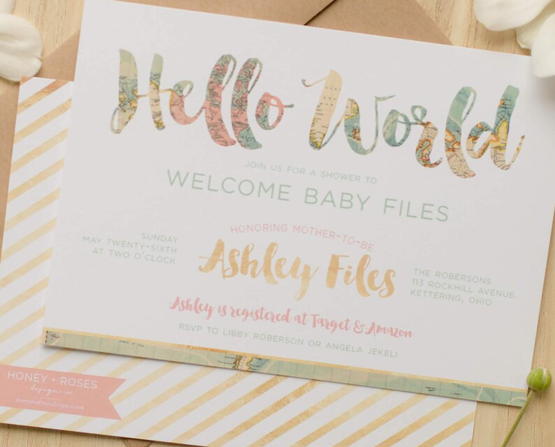 Editable Hello World Travel Baby Shower Invitation Instant Etsy Editable Hello World Travel Baby Shower Invitation Instant Etsy