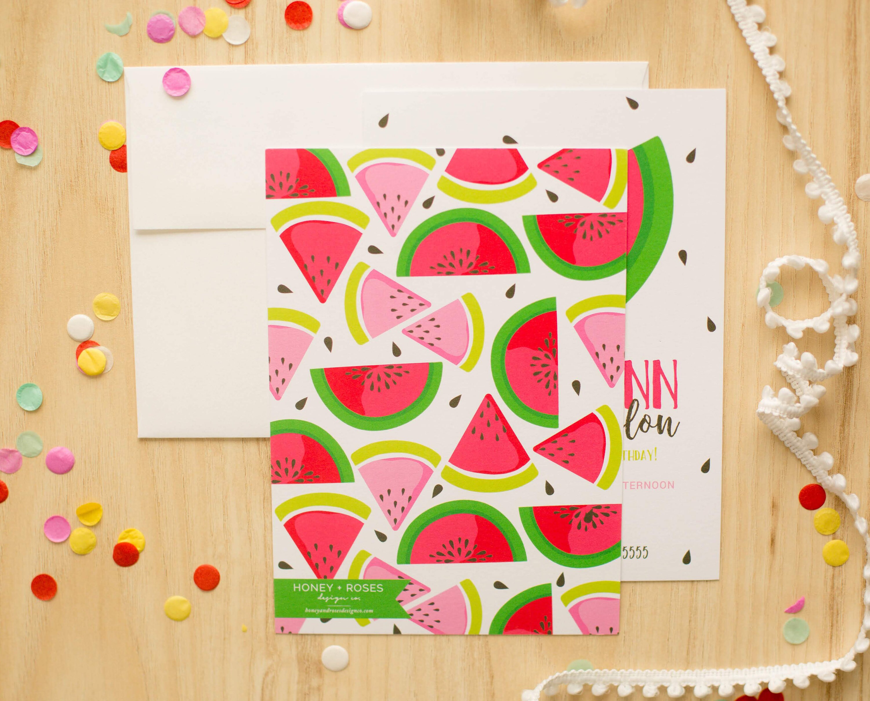 Editable One in a Melon Watermelon Birthday Invitation, Instant ...
