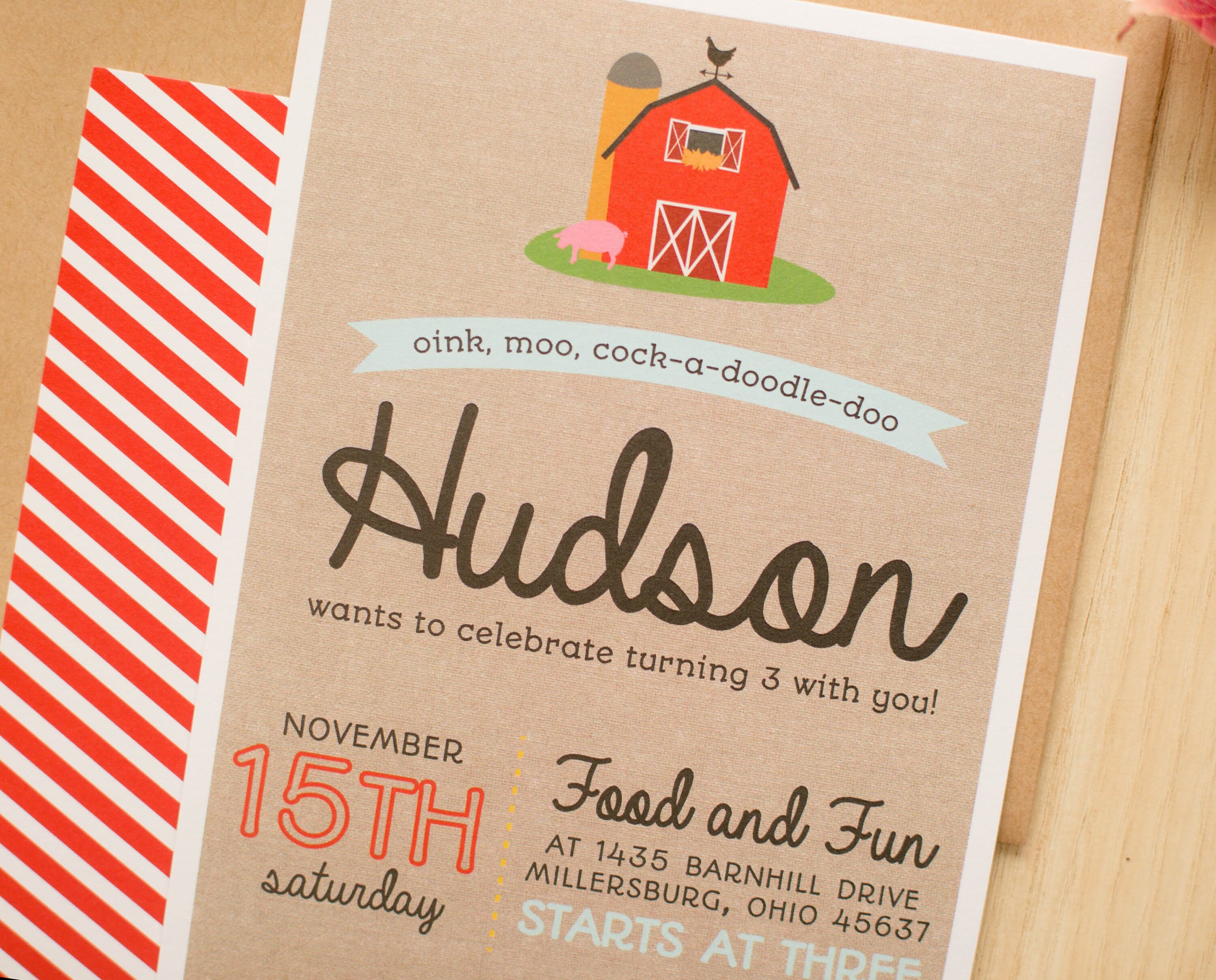 Editable Barnyard Farm Birthday Invitation, Instant Download