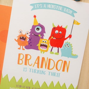 Editable Monster Mash Birthday Invitation or Halloween Party, Instant Download
