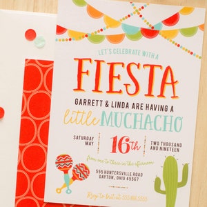 Editable Little Muchacho Fiesta Baby Shower Invitation, Instant Download