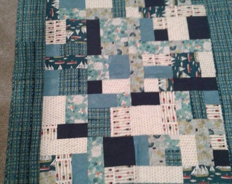 Blue Nautical Sailing Quilt