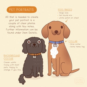 Custom Pet Portrait Illustration, Digital Print 8x10 or A4, Gift Idea, Dog, Cat image 2