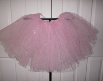 Sparkle Pink  adult xsm  4 layer  tulle tutu skirt