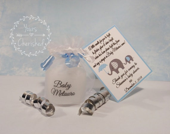 baby boy candle favors