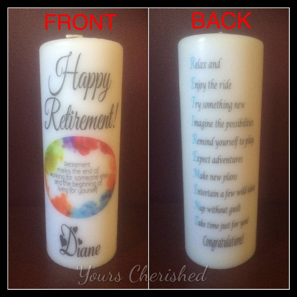 Retirement Candle Gift for Retirement. Etsy