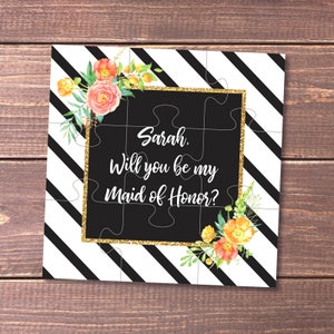 Trauzeugin Grußkarte Will you be my Maid of Honor Geschenk Schwester Trauzeugin Trauzeugin Puzzle Puzzle