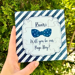 Will You Be Our Ring bearer, Personalized Ring bearer Invitation, Ring bearer Puzzle, Ring bearer Proposal, Ring Bearer Puzzle Invitation image 5