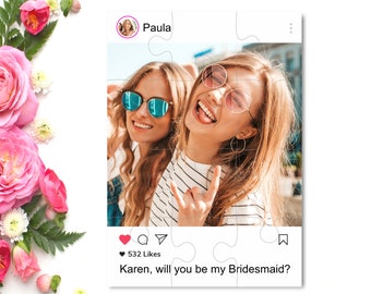 Bridesmaid Proposal Photo Puzzle: Social Media Invite Gift
