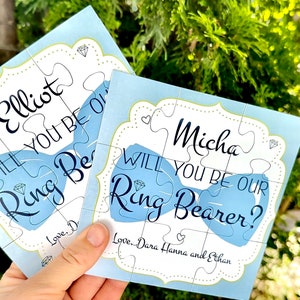 Custom Ring Bearer Proposal Gift For Ring Bearer, Will You Be Our Ring Bearer Puzzle Proposal Card, Ring Bearer Gift Idea