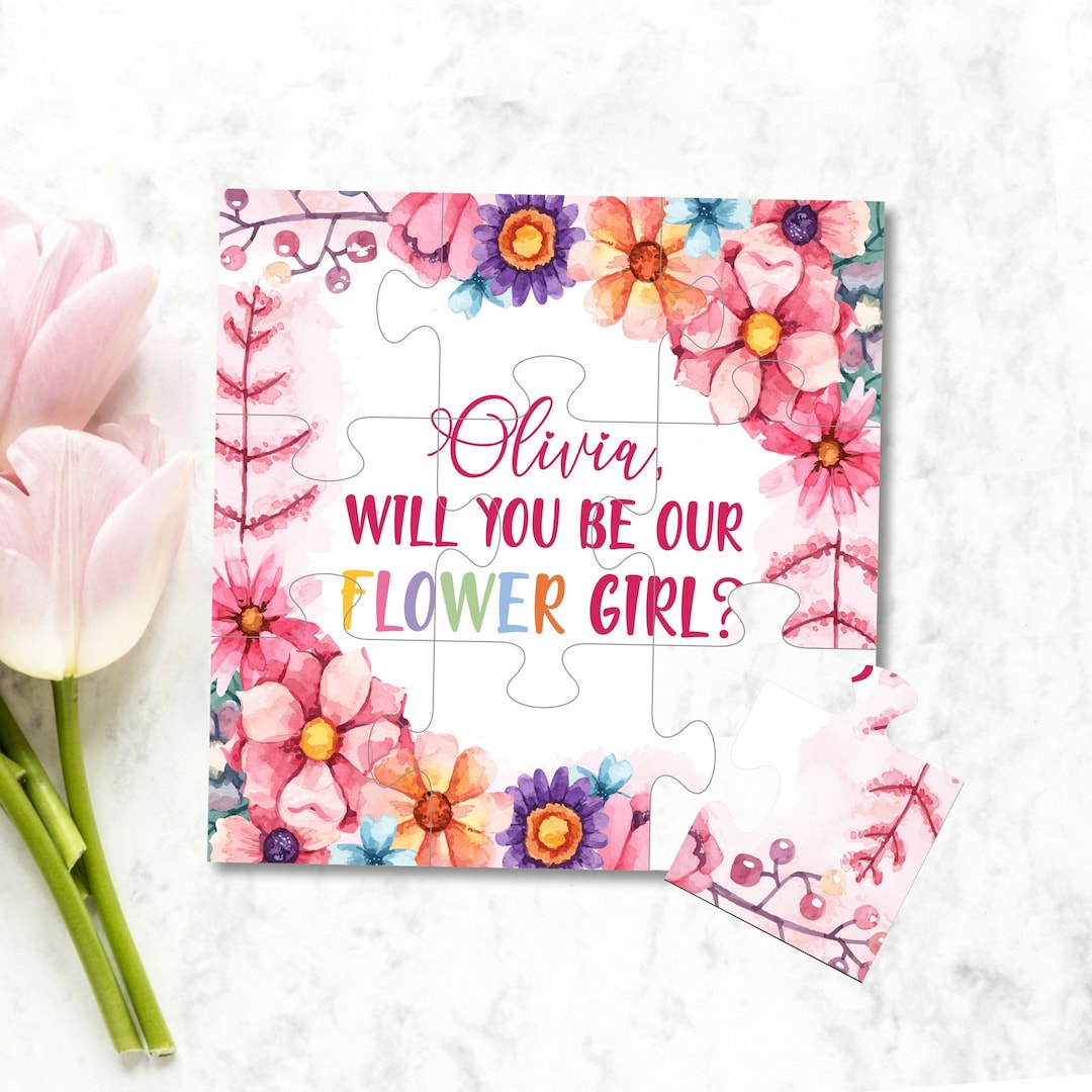 Flower Girl Puzzle, Flower Girl Game, Will You Be Our Flower Girl