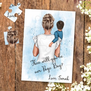 Wirst du mein Page Boy Vorschlag Andenken sein, personalisierte Page Boy Geschenk Puzzle Einladung, Geschenke für Page Boys, Page Boy Hochzeitsgeschenk
