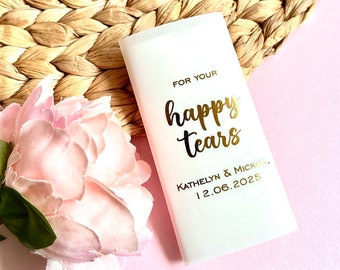 Gold Foil Happy Tears Wedding Favor: Vellum Tissue Pack
