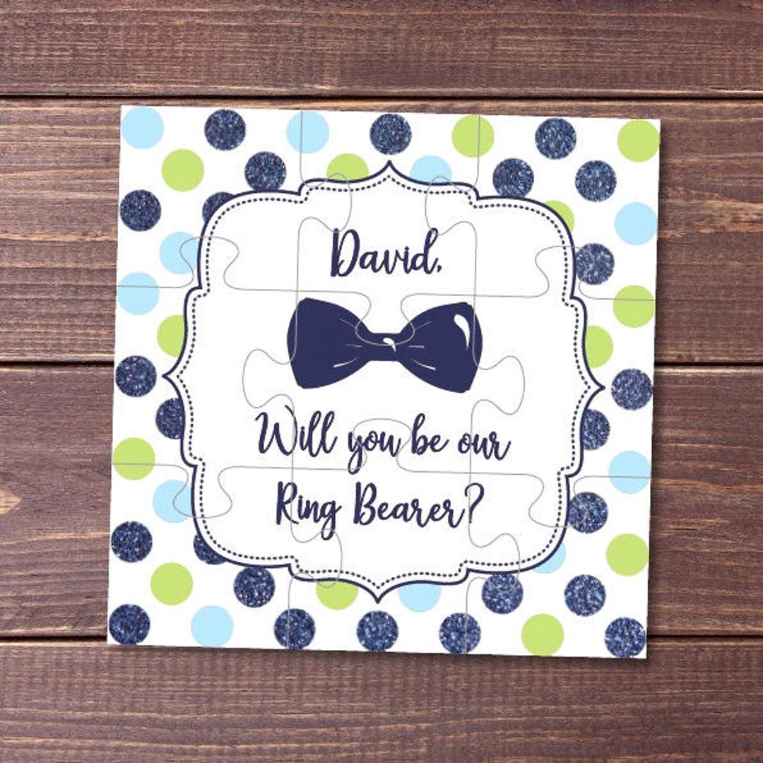 Ring Bearer Proposal Puzzle: Personalized Wedding Ask Card - Etsy