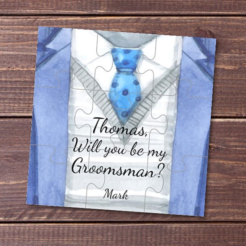 Will you be my Groomsman gift Be my Best man card Groomsman proposal Junior Groomsman Will you be my Ring Bearer gift puzzle Groomsmen card image 1