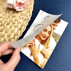 Vellum Save the Date Card with Envelope, Arch Wedding Save the Date Card, Gold Foil Arch Save the Dates, arch Vellum Save the Dates