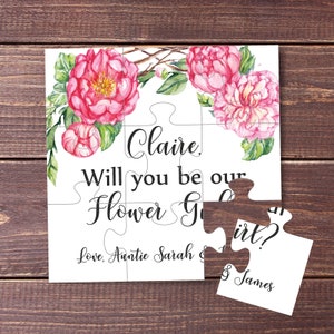 Will You Be Our Flower girl, Will You Be My Flower girl, Flower girl Puzzle, Flower girl card, Flower girl proposal, puzzle, Ask Flower Girl