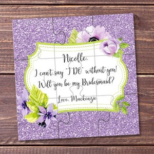Will you Be my bridesmaid card proposal wedding invitation bridesmaid gift Bridal party bridesmaid card Maid of Honor puzzle bridesmaid Ask