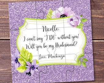 Will you Be my bridesmaid card proposal wedding invitation bridesmaid gift Bridal party bridesmaid card Maid of Honor puzzle bridesmaid Ask