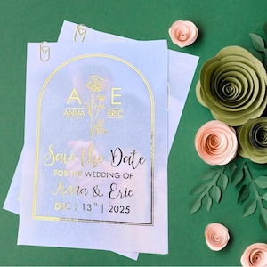 Arch Save The Date, Photo Save the Date, Gold Foil Save The Date Card, Minimalistic Wedding Save The Dates, Wedding Invitation Save The Date