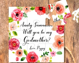 Will you be my Godmother, Will you be our Godmother, Godmother gift, Godmother proposal, Godparents card, Godmother invite, godparents gift