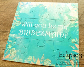 Will You Be my bridesmaid, Puzzle, jigsaw, Bridesmaid proposal, Bridesmaid gift, Bridal Shower, Bridal Party Anounncement, Bridesmaid invite