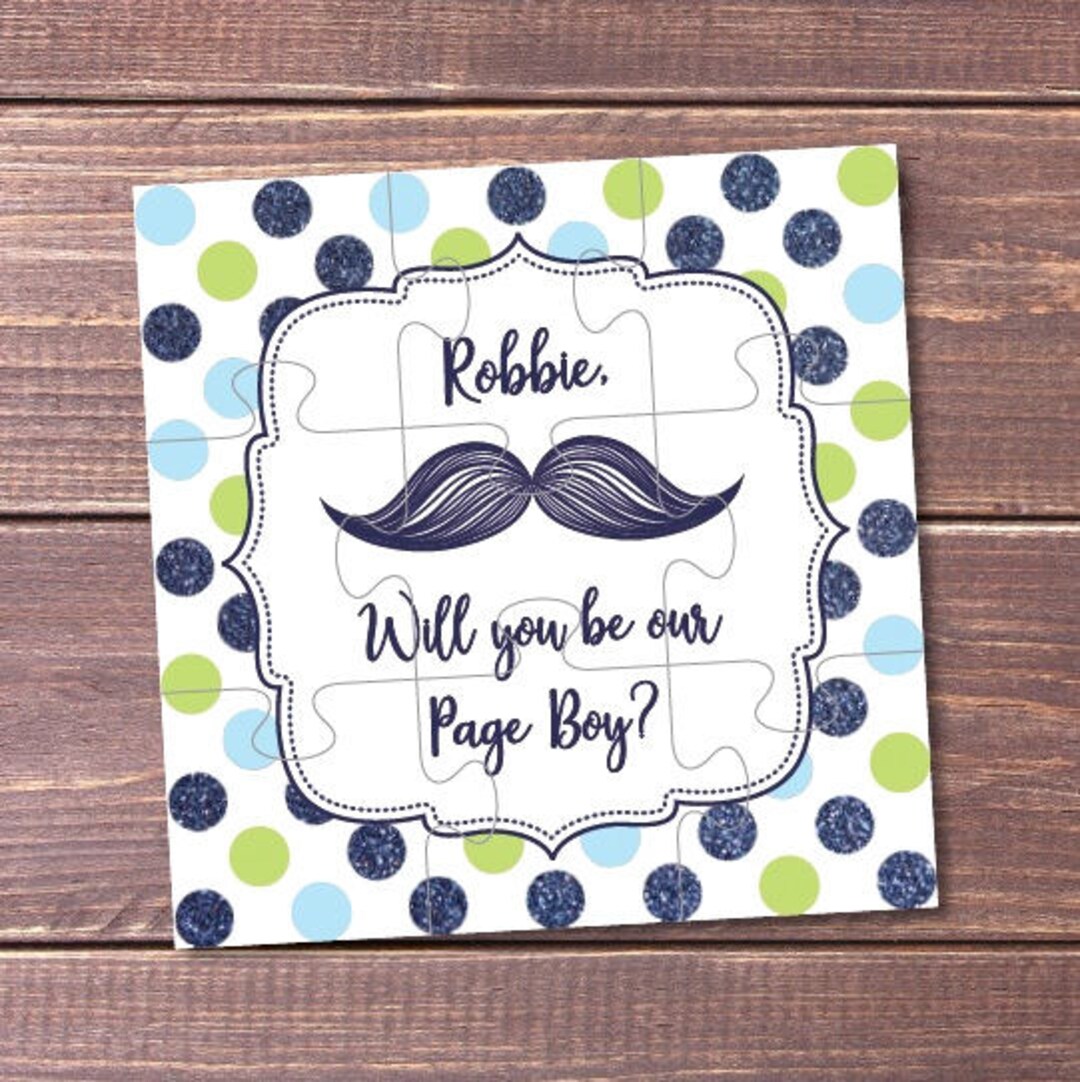 Will You Be Our Page Boy, Personalized Page Boy Invitation, Page Boy Puzzle, Page Boy Proposal